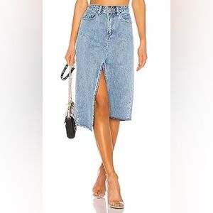 PISTOLA Kaia Denim Midi Skirt